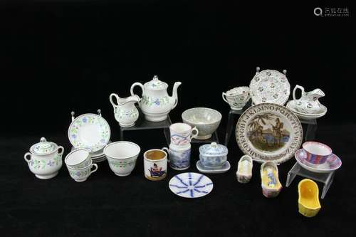 Collection of 19th C Pottery and China Miniatures