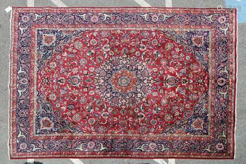 Semi Antique Persian Kashan Rug