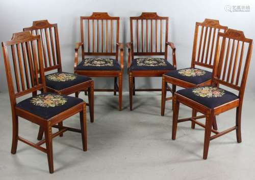 Set of Six Early 20thC Hepplewhite Chairs
