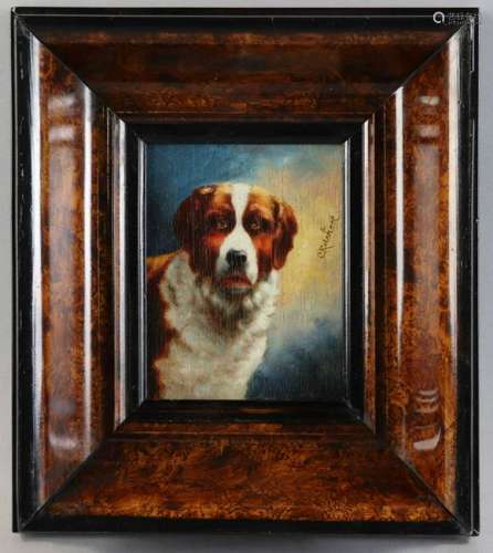 Carl Reichert, Dog, Oil on Panel