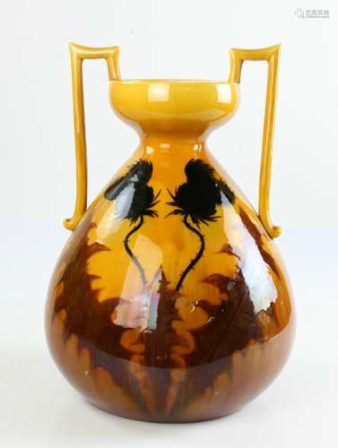 Austrian Glaze Two Handle Vase