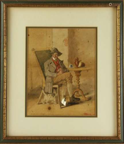 19th Century Watercolor of Gentleman