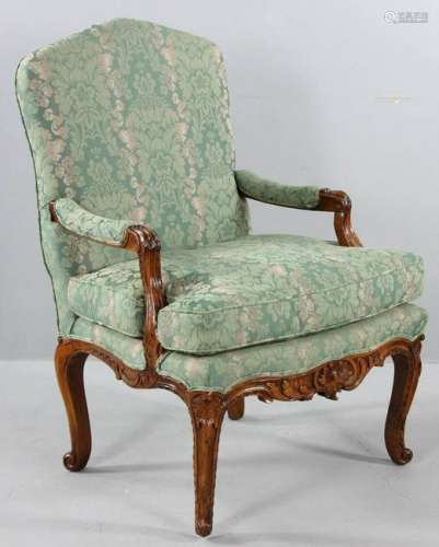 French Regency-style Walnut Armchair