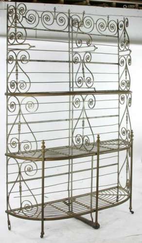 Antique Wrought Iron Bakers Rack