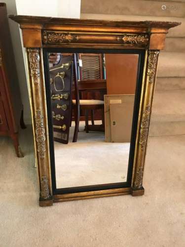 19thC American Classical Gold Mirror