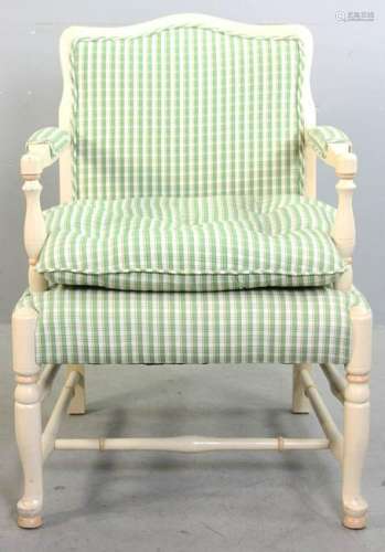 French Style Armchair, Striped Upholstery