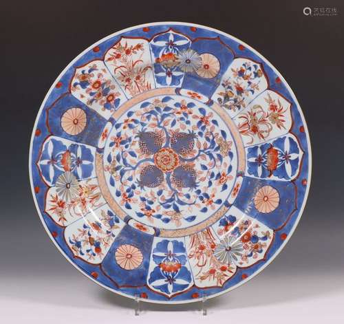 China, grote Imari schotel, Qianlong, vroeg 18e ee…