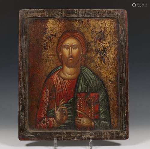 Ikoon;Christus Pantocrator; 37 x 31 cm.