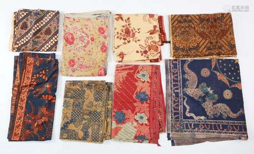 Java, collection of eight Batik clothsvarious; 8