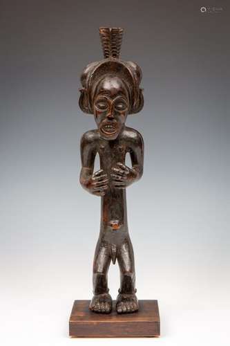 West Angola, Chokwe, standing mounted King figure …