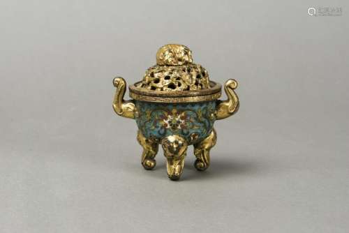 A CLOISONNE CENSER, QING DYNASTY QIANGLONG PERIOD