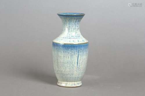 A FLAMBE-GLAZED PORCELAIN VASE