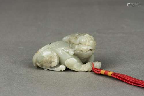 A JADE CARVING OF DRAGON (CHI LONG)