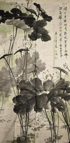 HE XIANGNING (1878-1972), FLOWER AND BIRD