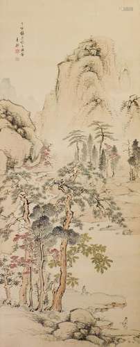 ANONYMOUS(QING DYNASTY), LANDSCAPE AND FIGURE