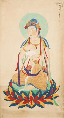 Chinese Guanyin Scroll Painting