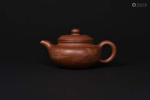 A ZISHA TEAPOT WITH COVER