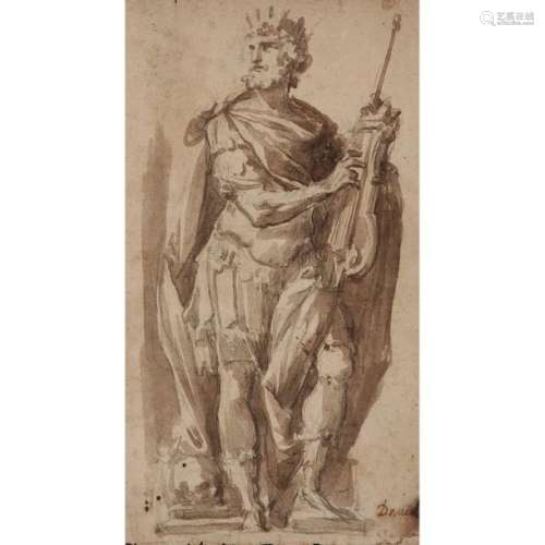 Paolo VERONESE (1528 1588) Le roi David Lavis brun…