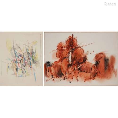 CLAUDE PROUVE (1929 2012) Lot de deux dessins Les …