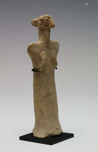 North Syria, terracotta idol, 2nd Mill BC.,with tr…