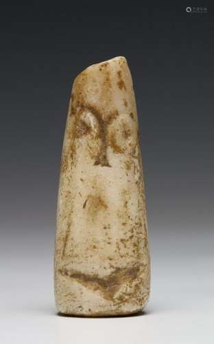 Marble conical idol, possibly 3rd 2nd Mill BC.,wit…