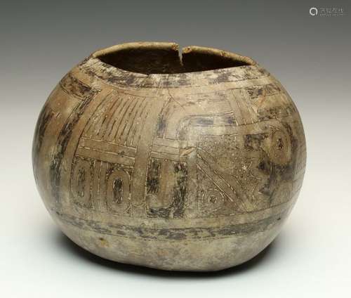 Peru, Sican, kalebas pot, ca. 500 700,with engrave…