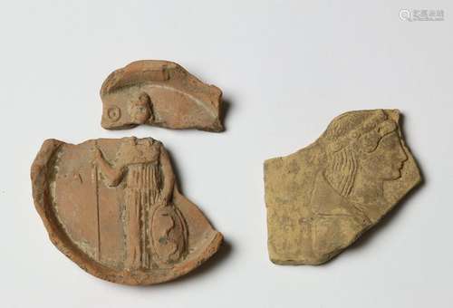 Two Roman terracotta fragments, ca. 1st 3rd centur…