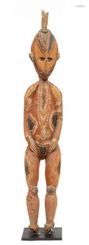 PNG, Maprik, female ancestor figure,painted in red…