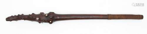 Fiji, wooden club, vunikau, 19th centurythe sewn o…