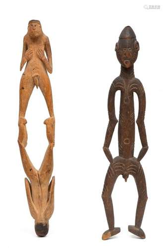 Papua Barat, Asmat, carved wooden male figure and …