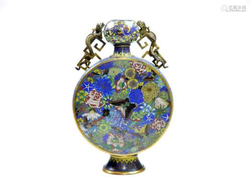 Chinese Cloisonne Moon Flask Vase