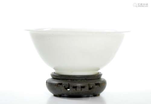 Chinese Milky-White Peking Glass Bowl