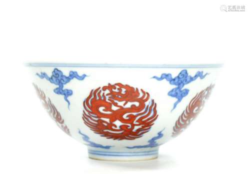 Rare Chinese Iron-Red Decorated Bowl