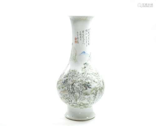 Large Chinese Famille Rose Porcelain Vase