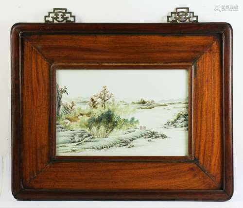 19thC Chinese Porcelain Wall Plaque