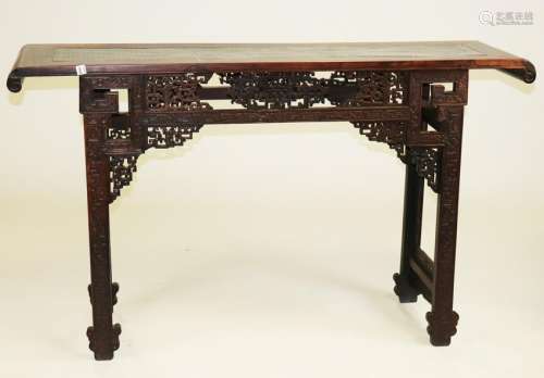 Chinese Carved Long Hardwood Table