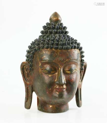 Chinese Gilt on Bronze Buddha Head