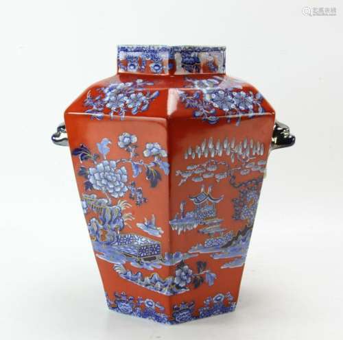 Chinese Octagon Porcelain Jar