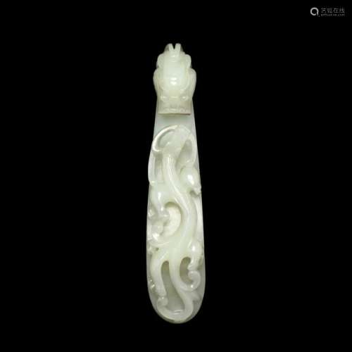 A Chinese Hardstone Dragon Belt Hook