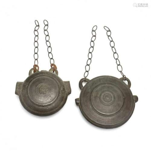 Two Edo period Japanese  Waniguchi  Temple Bells