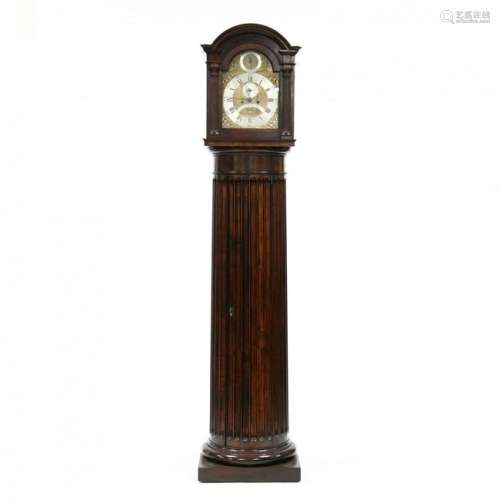 George III Carved Mahogany Tall Case Clock