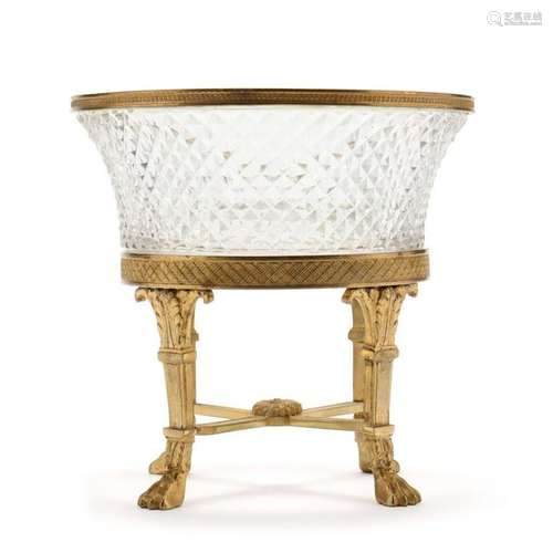 Napoleon III Cut Glass and Ormolu Cachepot