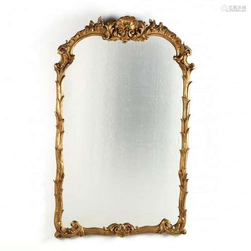 Italian Rococo Style Carved and Gilt Wall Mirror