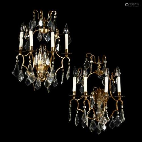 Pair of Large Italianate Drop Prims Sconces