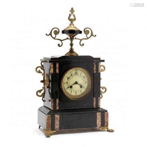 Louis Boname, French Marble Mantel Clock