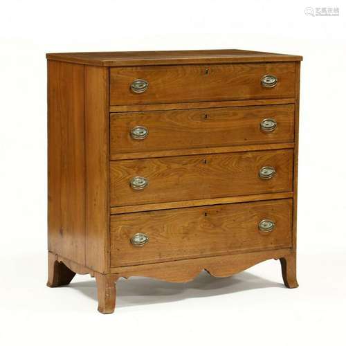 Southern Federal Walnut Inlaid Chest of Drawers