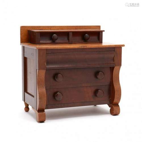 Antique Empire Style Miniature Chest of Drawers