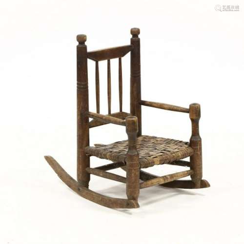 Antique Folky Child's Rocking Chair