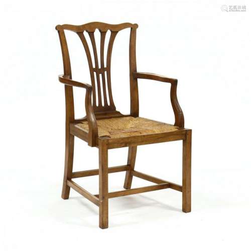 Chippendale Style Walnut Armchair