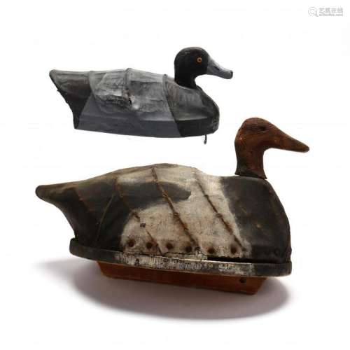 Two Canvas Duck Decoys
